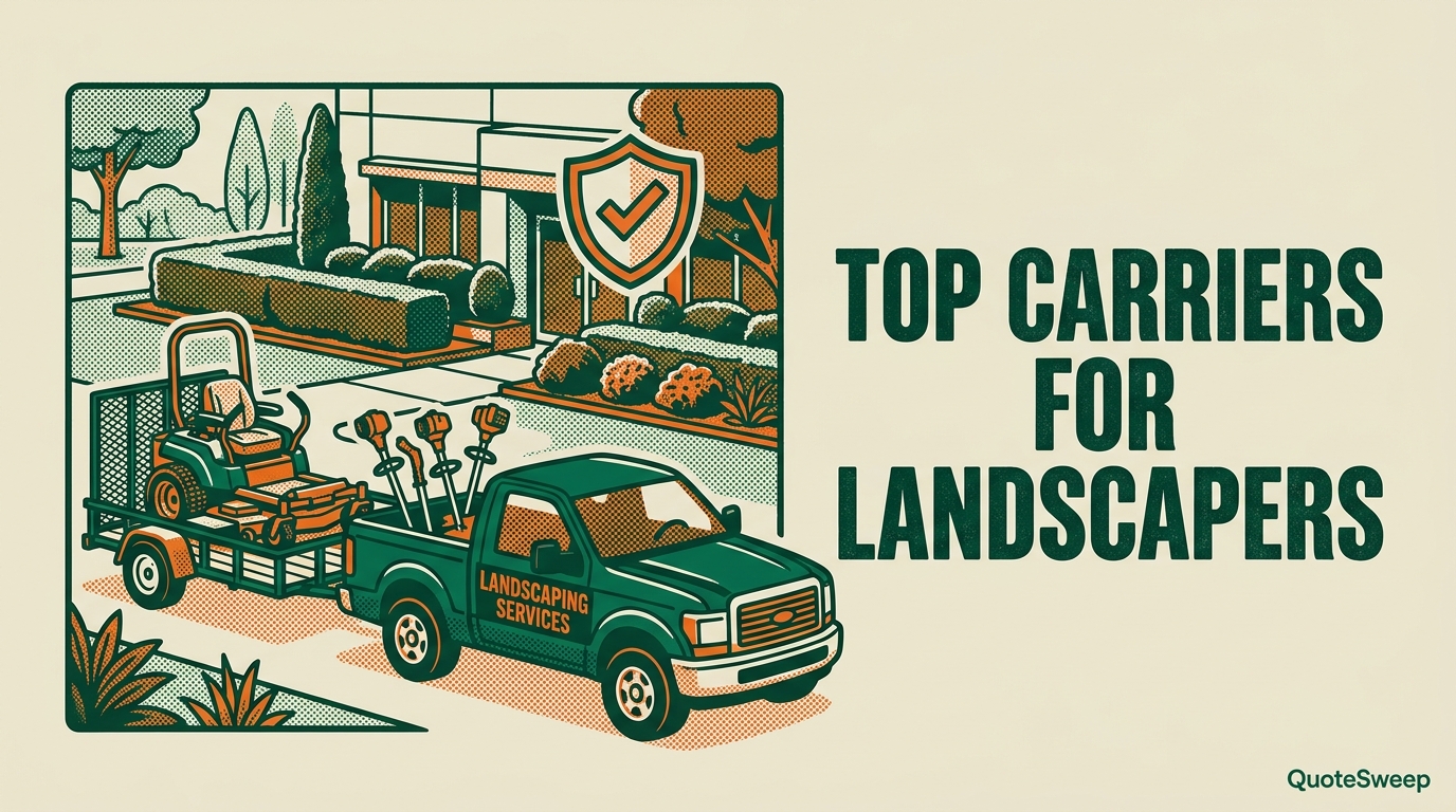 Best Commercial Insurance Carriers for Landscapers — QuoteSweep blog cover